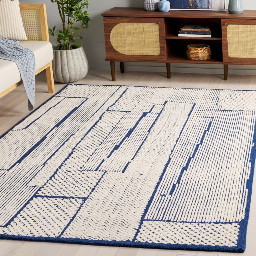 SAFAVIEH Handmade Abstract Sveina Contemporary Wool Rug