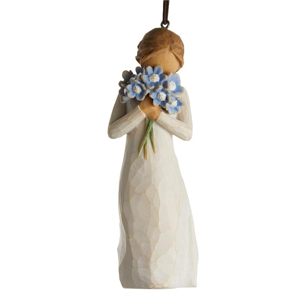 Willow Tree Forget-me-not Ornament, Holding thoughts of you closely, 4.25" Figure