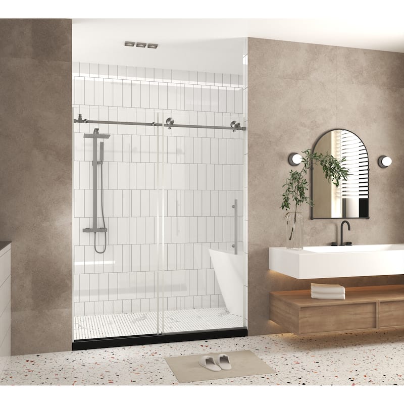 60" x 76" Sliding Frameless Shower Door - 60'' x 0.31'' x 76''