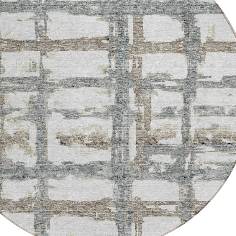 HomeRoots Striped Transitional Rectangle Outdoor Rug