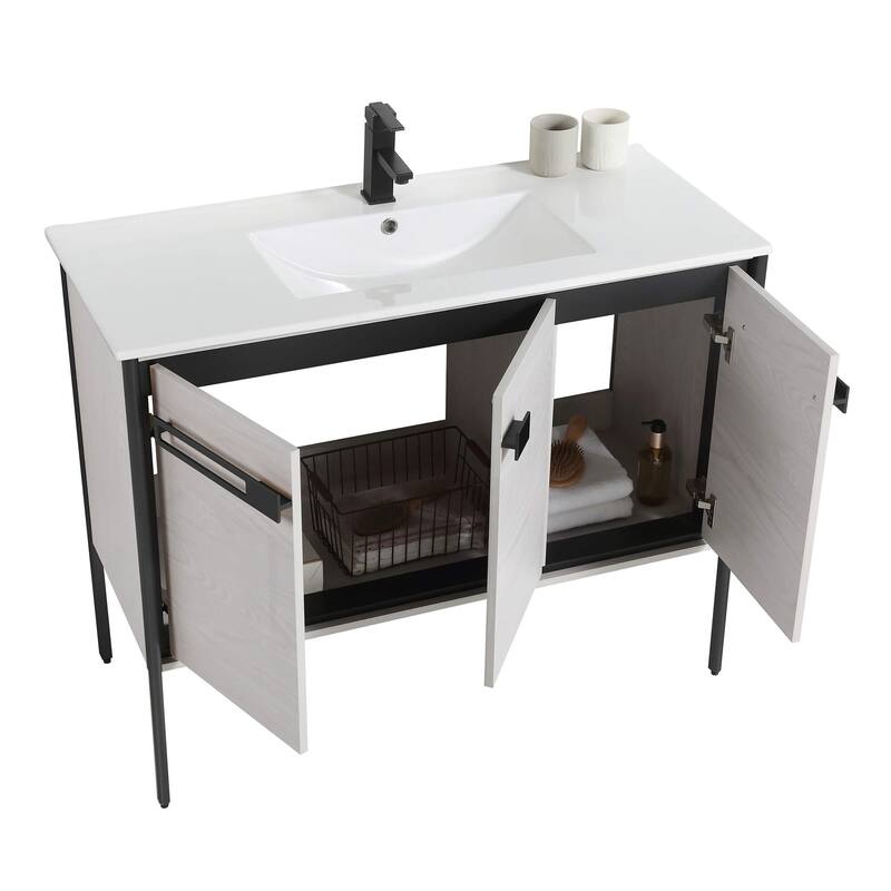 Fine Fixtures Oakville Bathroom Vanity with White Ceramic Sink