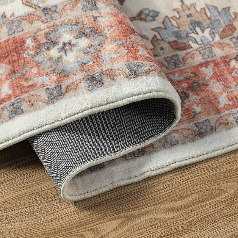 Glitzhome Vintage Persian Floral Medallion Area Rugs Collection