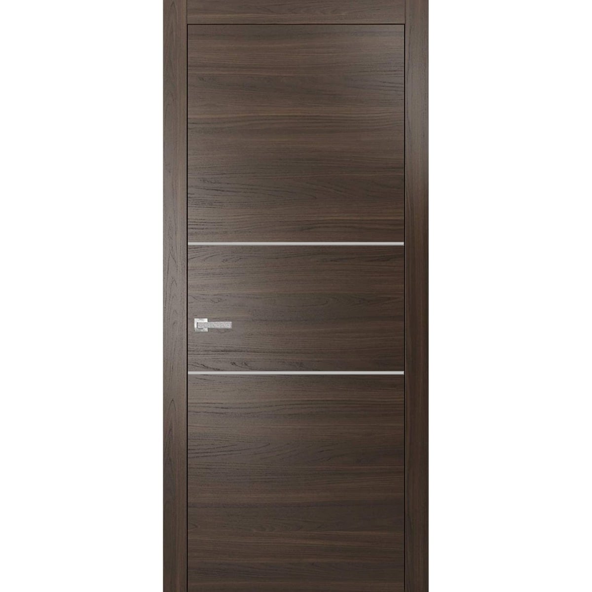 Solid French Door 18 x 80 Planum 0110 Chocolate Ash with| Bathroom