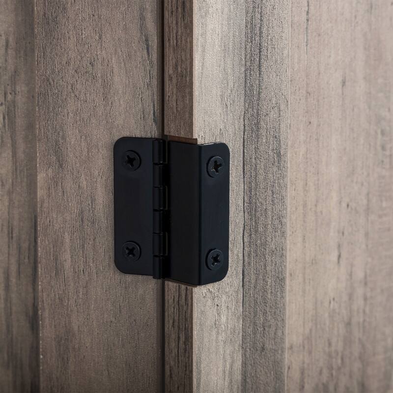 Black Bathroom Storage Cabinet with 4 Drawers and 1 Door