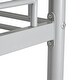 preview thumbnail 4 of 8, Iron Bed Bunk Bed with Ladder for Kids Twin Size Grey