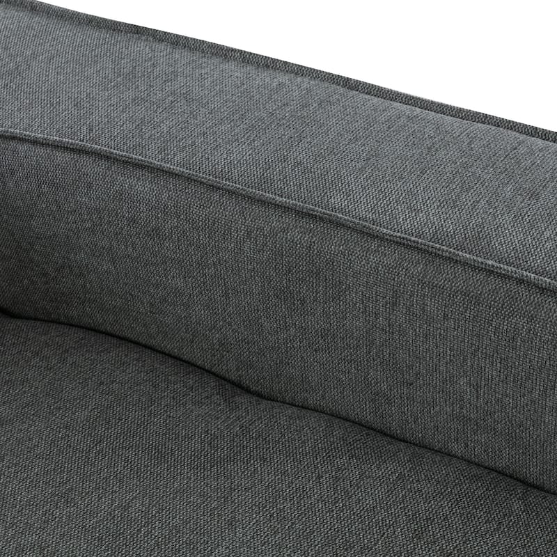Grey 125" Modern 4-Seat Chaise Lounge Sofa for Living Room Relaxation, Indoor Sleeper