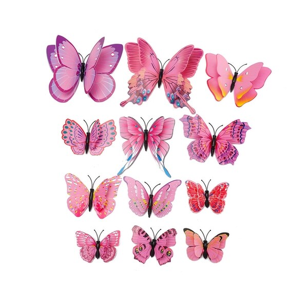 36PCS Butterfly Wall Decals 3D Butterfly Wall Stickers Removable Decorative Sup 