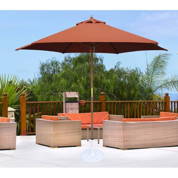 Shop Black Friday Deals On Tropishade 9 Wood Market Umbrella With Rust Cover Overstock 6534768
