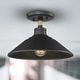 preview thumbnail 5 of 4, Golden Lighting Journey 1-light Semi-Flush Mount in Natural Black