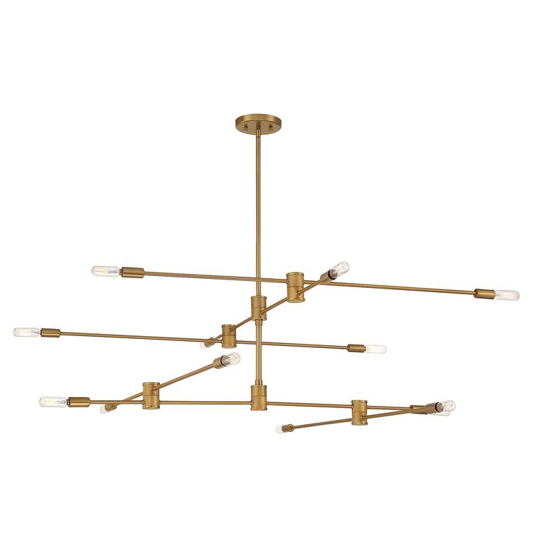 Savoy House Lyrique 12 Light 54.25" Wide 6 Tier Abstract Chandelier