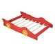 preview thumbnail 6 of 9, Full Size Race Car-Themed Platform Bed with Wheels, Durable Construction and Side Rails for Safety and Comfort