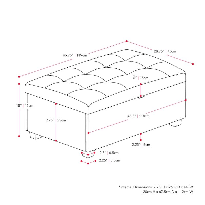 Elliot Extra Large Storage Ottoman