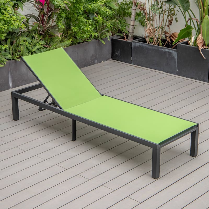 Marlin Outdoor Chaise Lounge Chair - Stackable Adjustable Recliner Sun Lounger for Pool, Beach, Patio, or Backyard