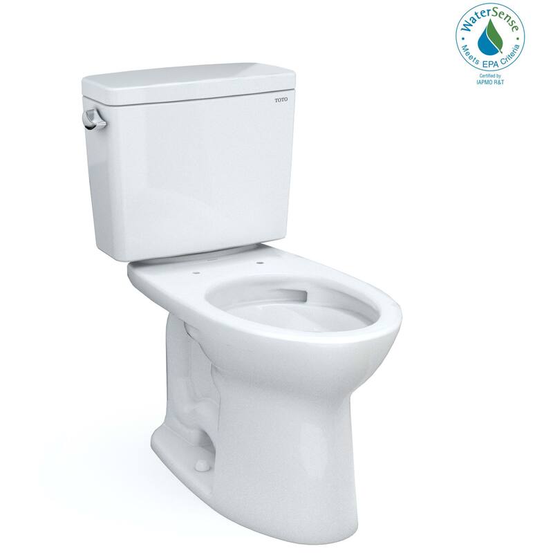 Toto CST776CEFG#01 Drake 1.28 GPF Two Piece Elongated Chair Height Toilet with Left Hand Lever