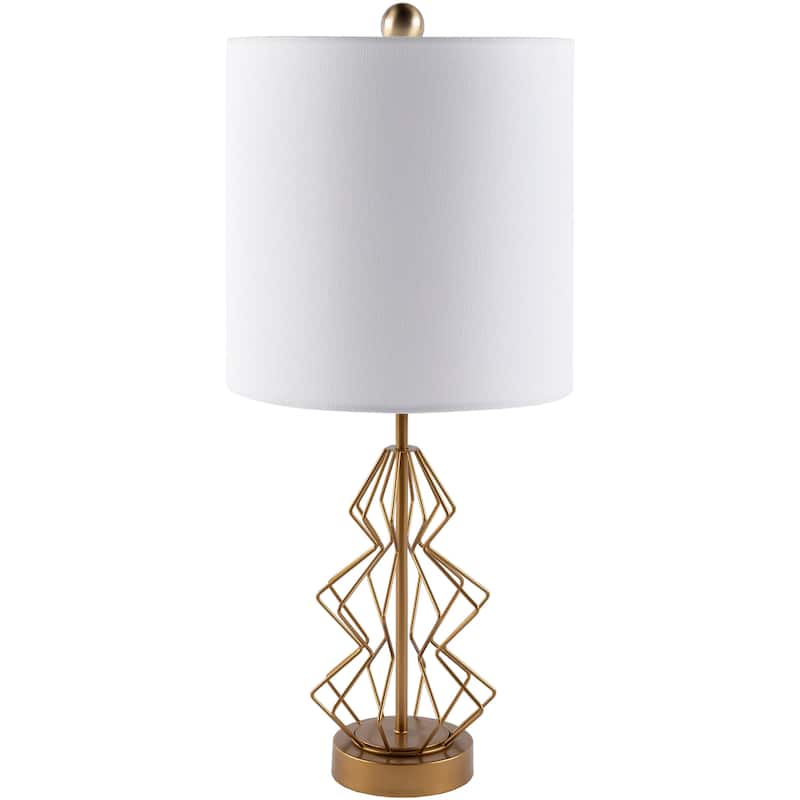 Artistic Weavers Anisa Gold Geometric Table Lamp - 23"H x 10"W x 10"D
