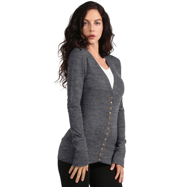 Women's snap front cardigan clearance