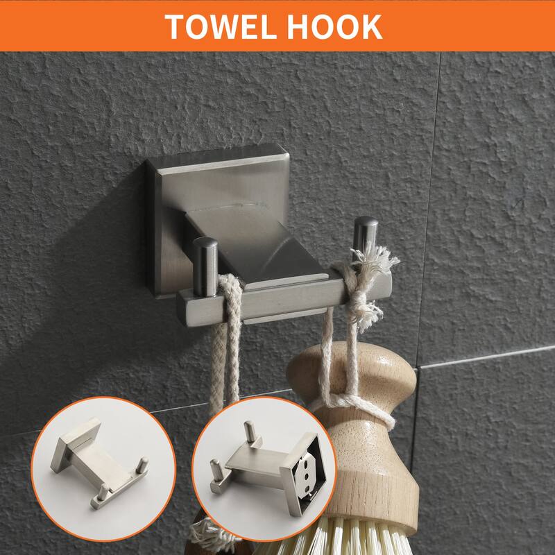 4 Piece Bathroom Hardware Set Wall Mount Bathroom Towel Holder Bar Set Bathroom Fixtures 304 Stainless Steel Bath Accessories