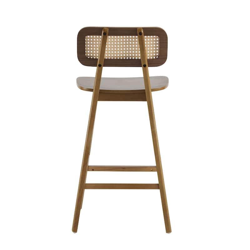 Wood Barstool Side Chair Set of 2