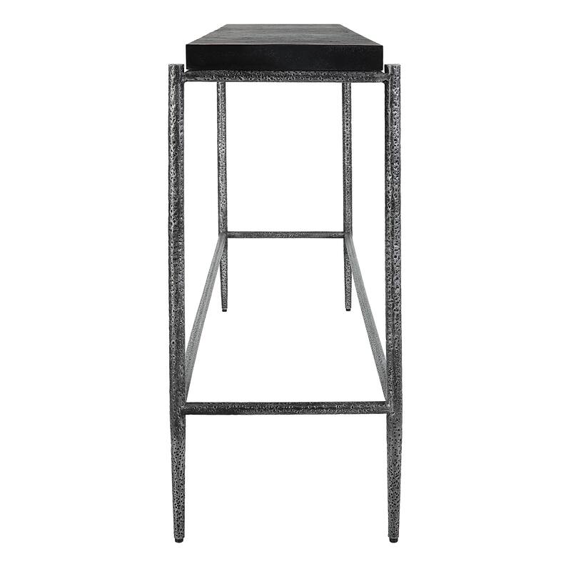 Uttermost Crescendo Black Concrete Console Table - 60"W x 32"H x 14"D