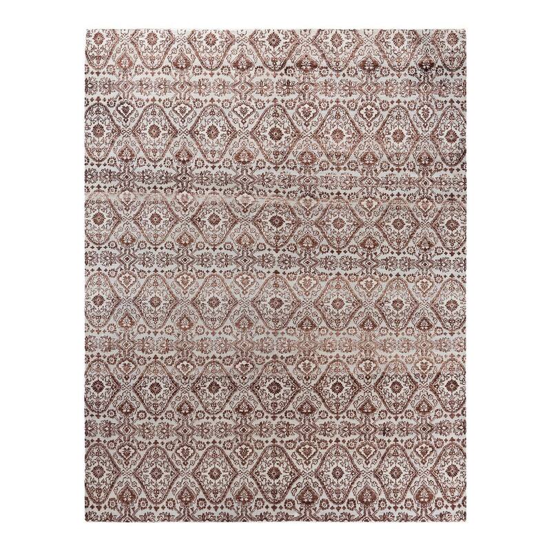 Ikat One-of-a-Kind Hand-Knotted Area Rug, Gray - 8' 0" x 10' 0"