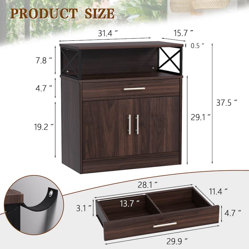 Sideboard Buffet & Storage Cabinet – Versatile Sideboard for Living Room, Dining Room, or Entryway