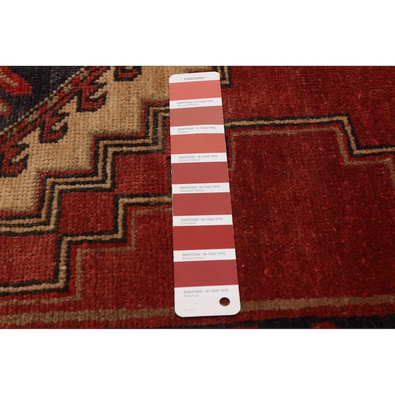 ECARPETGALLERY Hand-knotted Konya Anatolian Red Wool Rug - 3'2 x 12'6