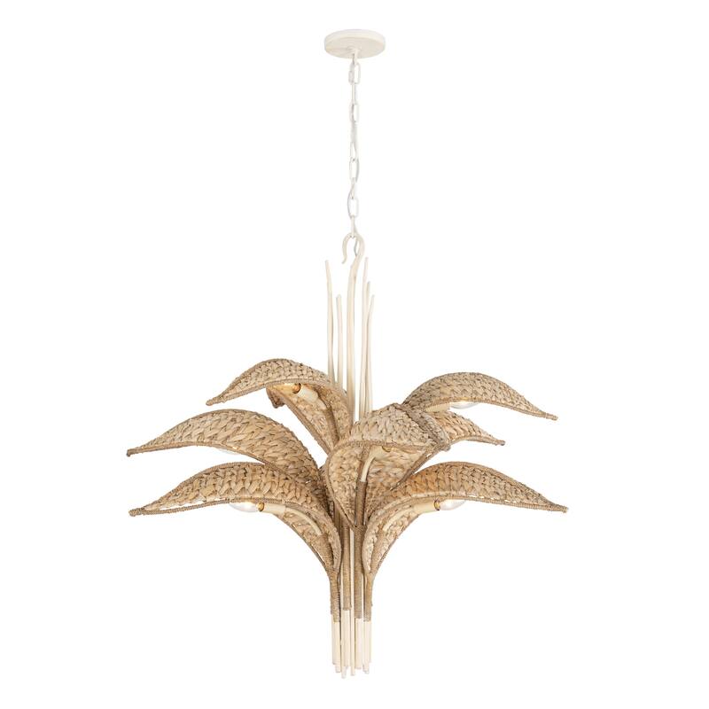 Varaluz Century Palm 9-Light 3-Tier Chandelier - Country White