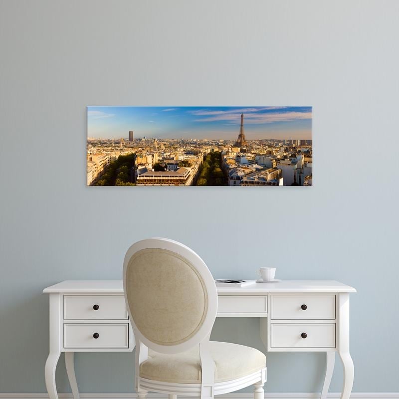 Easy Art Prints Panoramic Images's 'Cityscape with Eiffel Tower in background, Paris, Ile