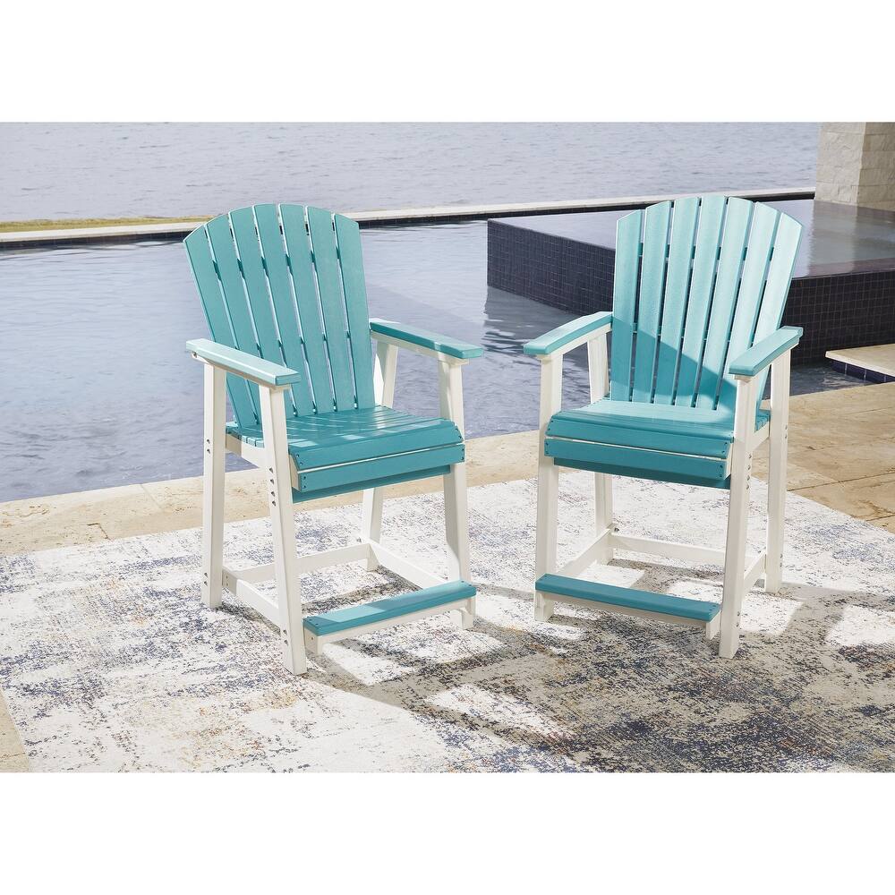 Signature Design by Ashley Eisely Outdoor Counter Height Bar Stool (Set of 2)