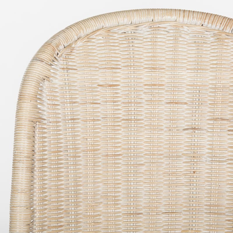 SAFAVIEH Baukje Grey Wicker Dining Chair (Set of 2) - 19Wx26Dx35H