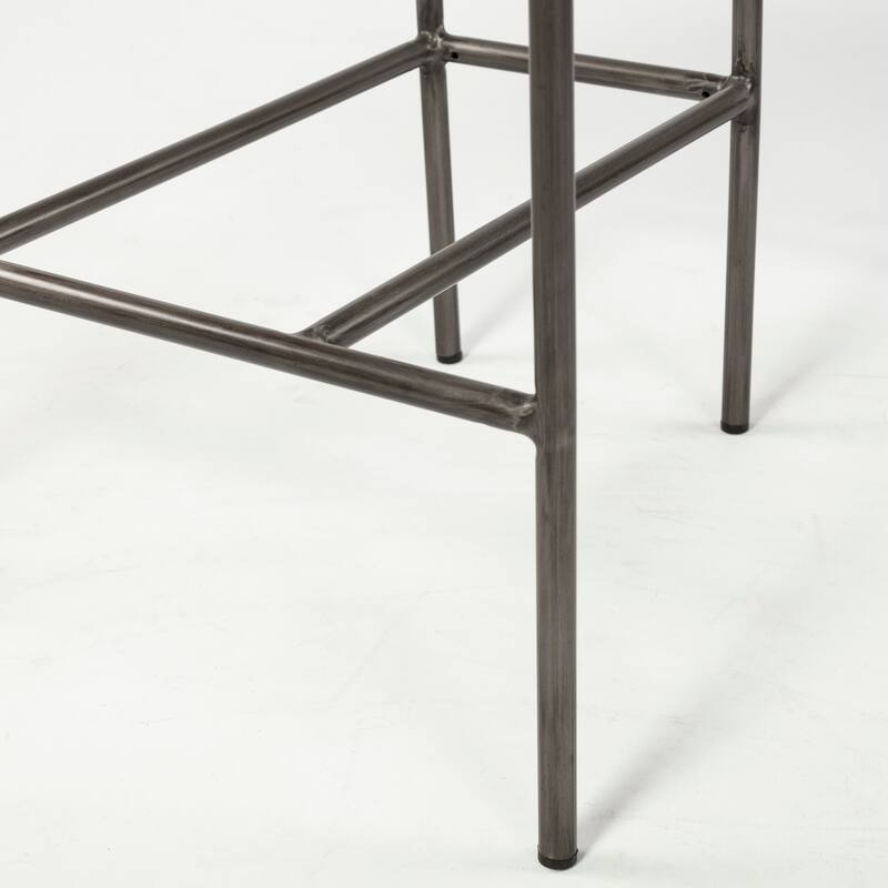 Parker Beige Fabric Seat with Dark Grey Metal Frame Counter Stool - 19.7L x 20.9W x 35.8H