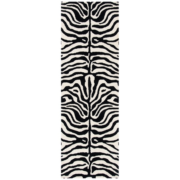 SAFAVIEH Handmade Soho Melie Zebra Pattern New Zealand Wool Area