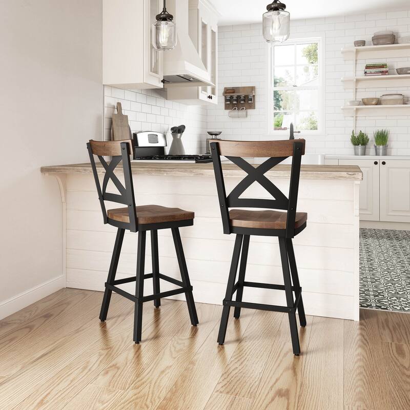 Amisco Jasper Swivel Counter and Bar Stool