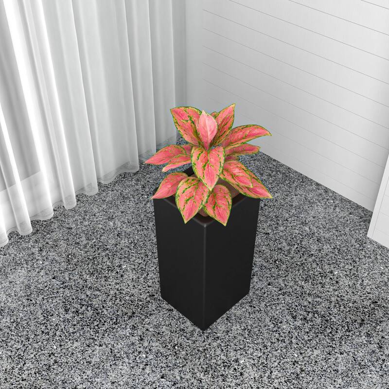 Modern Tall Square in Fiberstone and MGO Clay Planter Terra Series