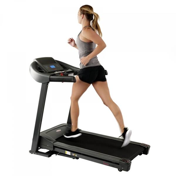 slide 1 of 9, Sunny Health & Fitness SF-T7643 Walking Treadmill 350lb Capacity