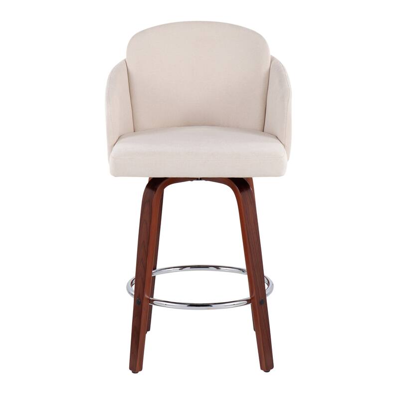 Dahlia Counter Stool with Walnut Wood (Set of 2)