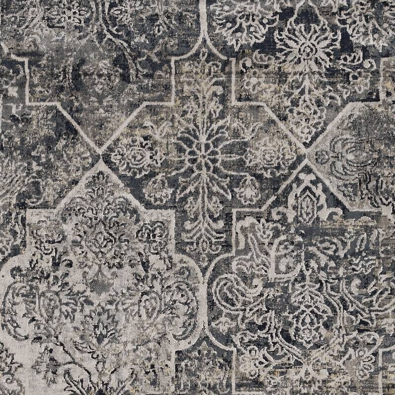The Curated Nomad Hartvien Distressed Damask Rug