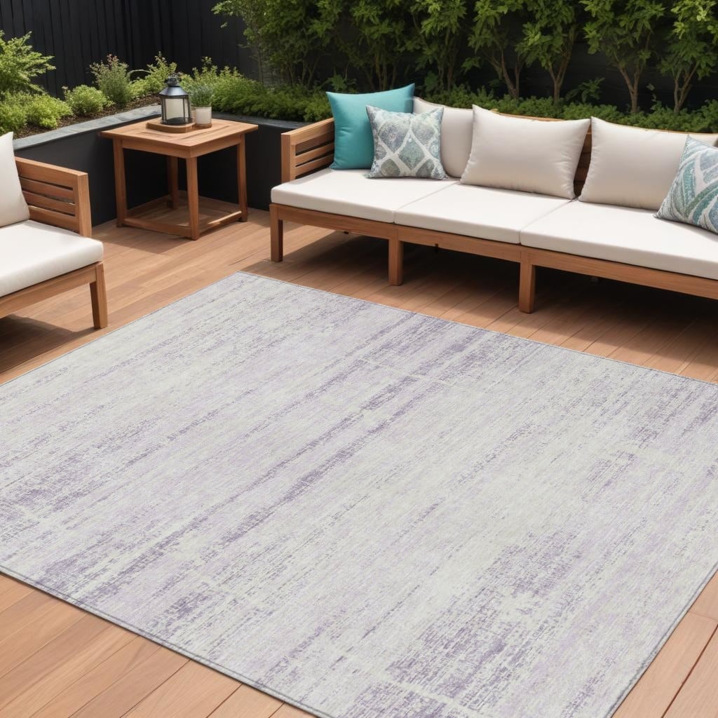 HomeRoots Abstract Transitional Rectangle Outdoor Rug