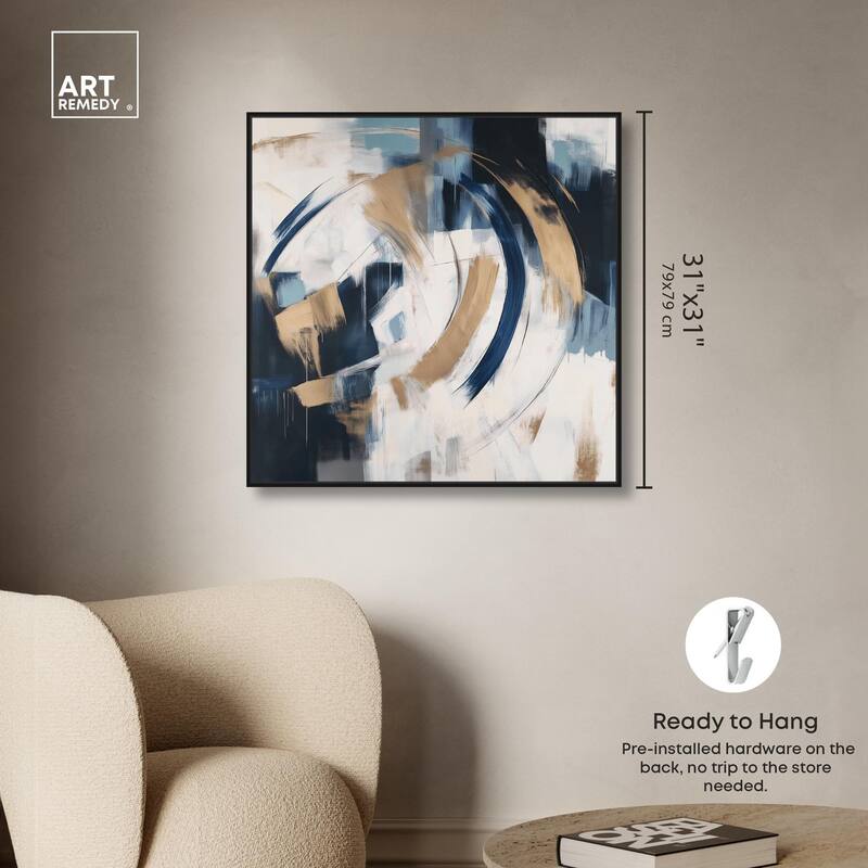 Golden Vortex I Canvas by Art Remedy