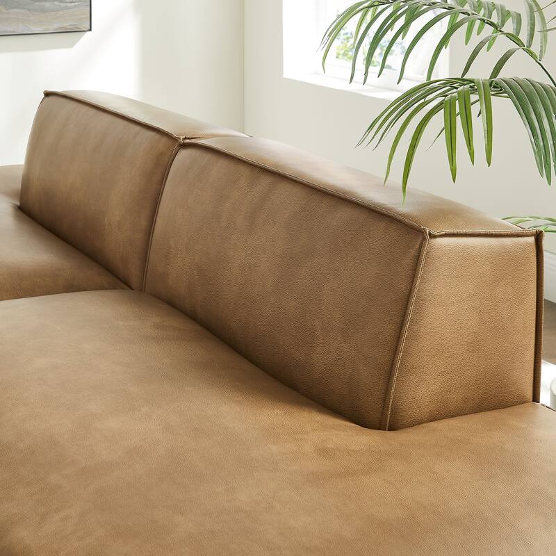 Restore 2-Piece Vegan Leather Modular Loveseat