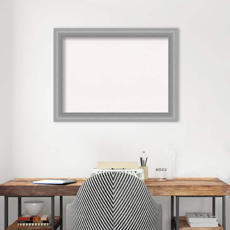 Peak Polished Nickel Narrow Framed White Corkboard Bulletin Board