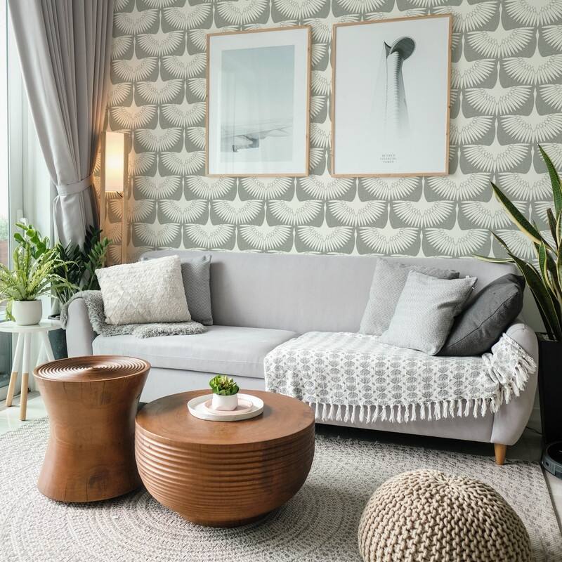 Genevieve Gorder Feather Flock Removable Peel and Stick Wallpaper