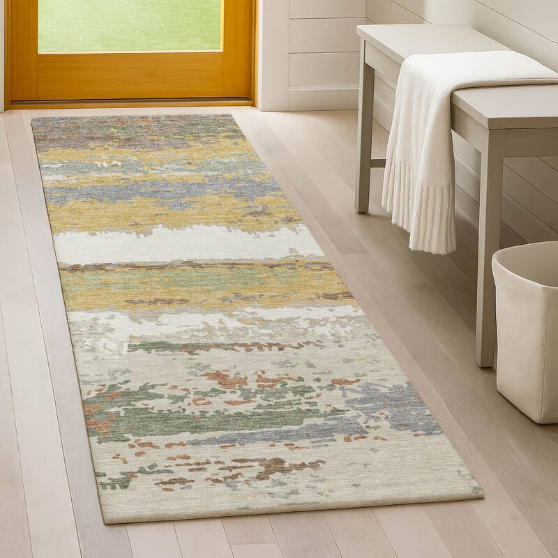 Machine Washable Indoor/ Outdoor Modern Buena Chantille Rug