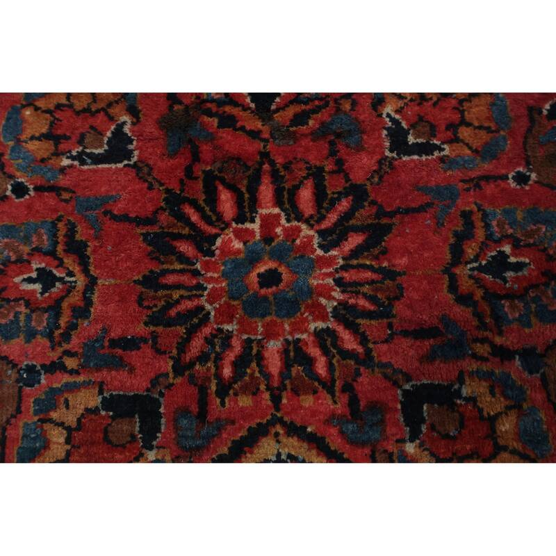 Hand Knotted Oriental 100% Wool Carpet Traditional Floral Pink Sarouk Area Rug - 17' 10'' X 10' 6''