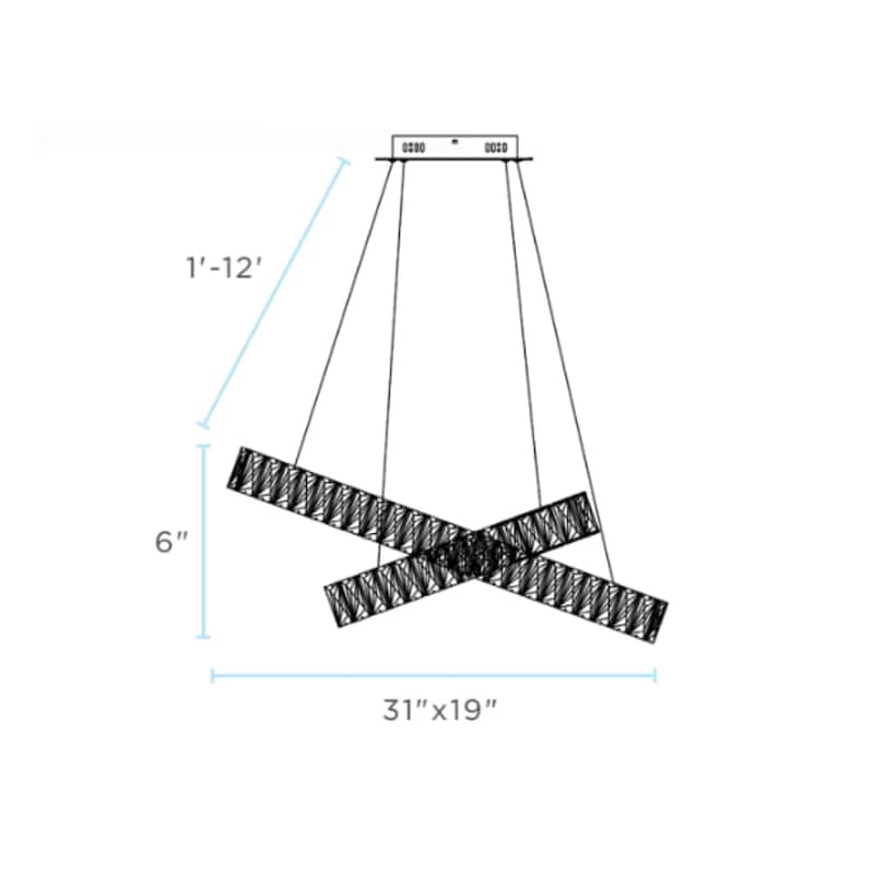 Crystal Elegance Integrated LED Chandelier