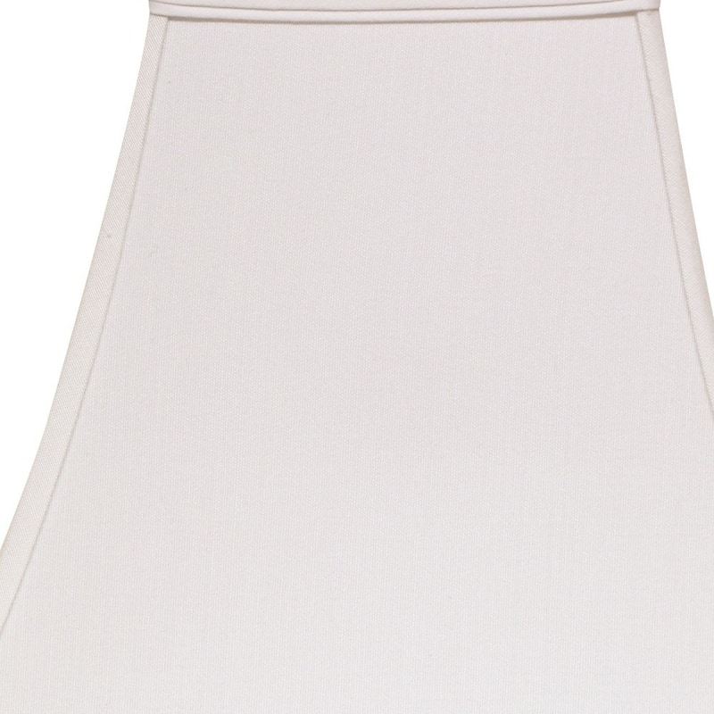 10" White Squre Bell No Slub Lampshade - 10"x10"x9"