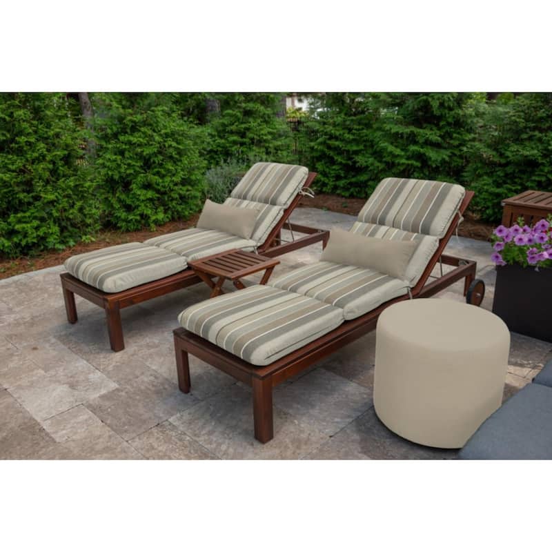 Casual Cushion Sunbrella® Fabric 1-Piece Outdoor Chaise Cushion, 22.5"W x 74"L - 22.5"W x 74"L
