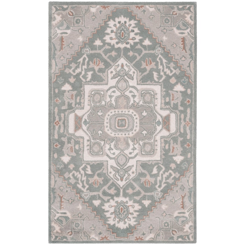 SAFAVIEH Handmade Heritage Fountain Swirl Traditional Oriental Wool Rug