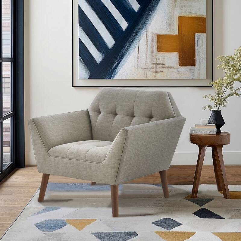 INK IVY Newport Wide Mid-Century Modern Lounge Chair