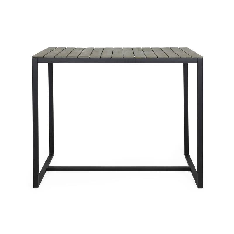 Elkhart Outdoor Modern Industrial Acacia Wood Bar Table by Christopher Knight Home - 51.25" W x 27.50" D x 40.25" H